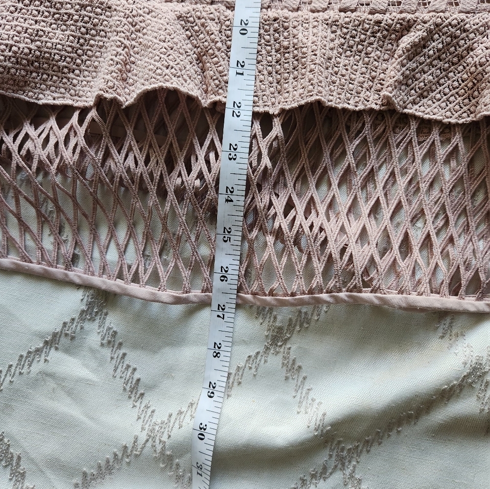 SAYLOR Dusty Rose Mixed Lace Midi Dress Adjustable Straps Size M - Picture 7 of 8